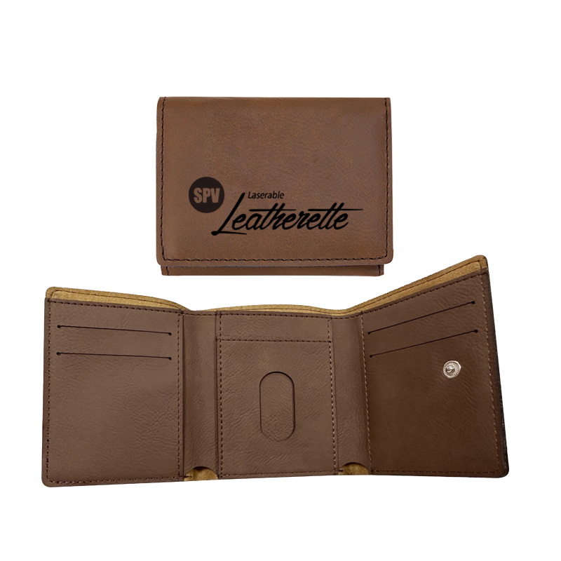 Laserable Leatherette Trifold Wallet Laserable Leatherette Trifold Wallet