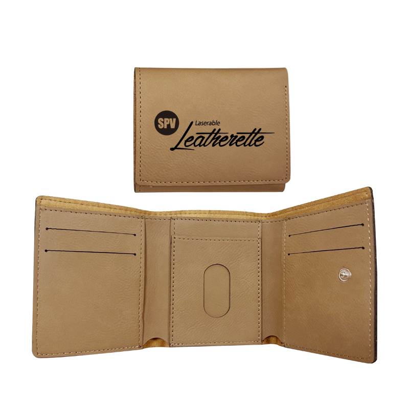 Laserable Leatherette Trifold Wallet Laserable Leatherette Trifold Wallet