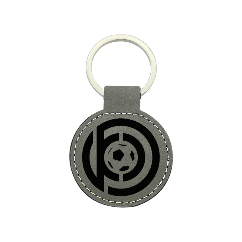 Laserable Leatherette Round Keychain Laserable Leatherette Round Keychain
