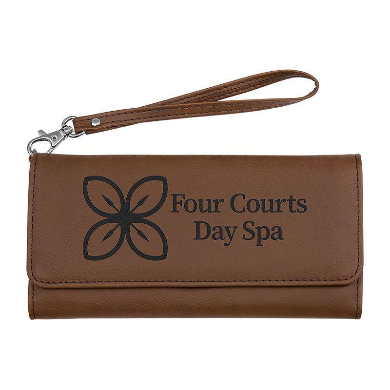 Laserable Leatherette Wallet with Strap Laserable Leatherette Wallet with Strap