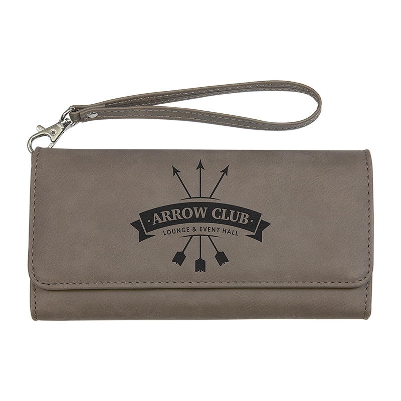 Laserable Leatherette Wallet with Strap Laserable Leatherette Wallet with Strap
