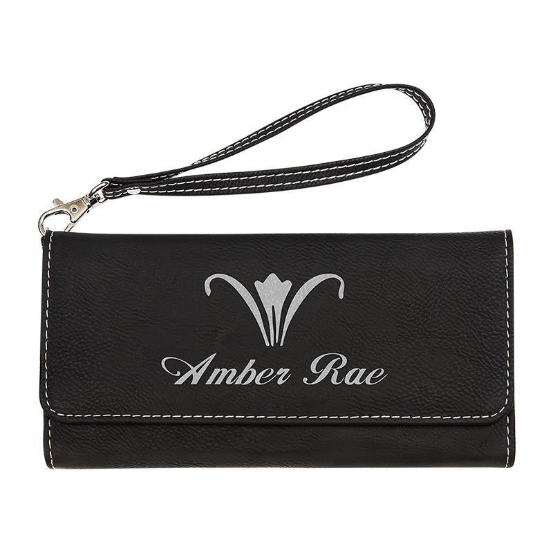 Laserable Leatherette Wallet with Strap Laserable Leatherette Wallet with Strap