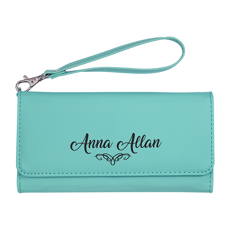 Laserable Leatherette Wallet with Strap Laserable Leatherette Wallet with Strap