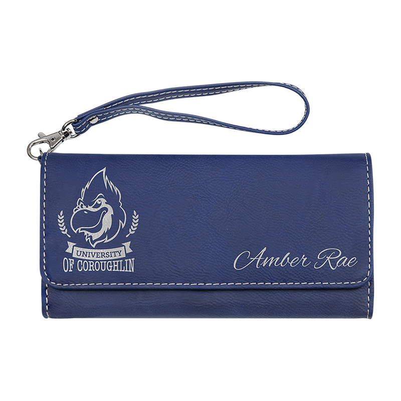 Laserable Leatherette Wallet with Strap Laserable Leatherette Wallet with Strap