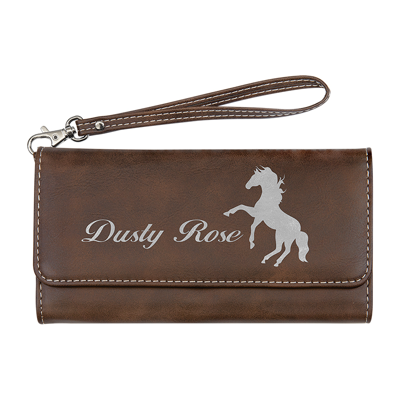 Laserable Leatherette Wallet with Strap Laserable Leatherette Wallet with Strap