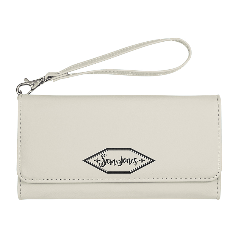 Laserable Leatherette Wallet with Strap Laserable Leatherette Wallet with Strap