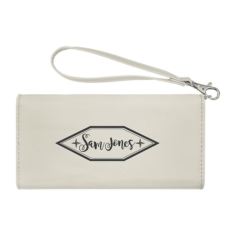 Laserable Leatherette Wallet with Strap Laserable Leatherette Wallet with Strap