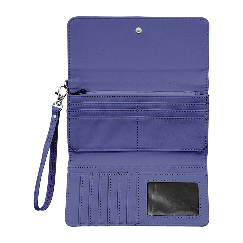 Laserable Leatherette Wallet with Strap Laserable Leatherette Wallet with Strap