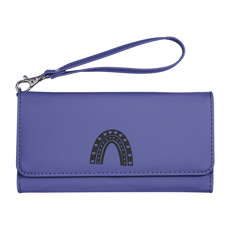 Laserable Leatherette Wallet with Strap Laserable Leatherette Wallet with Strap