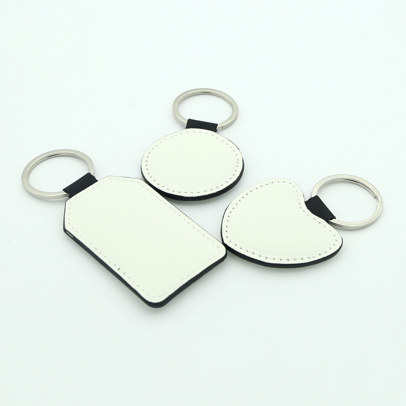 Sublimation PU Leather Rectangle Keyring - Double Sided Printing Sublimation PU Leather Rectangle Keyring - Double Sided Printing