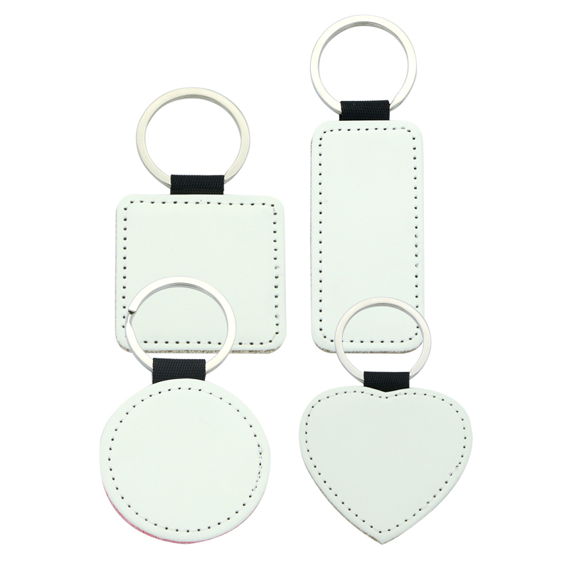 Sublimation Glittering Leatherette Round Keychain - Single Sided Printing Sublimation Glittering Leatherette Round Keychain - Single Sided Printing