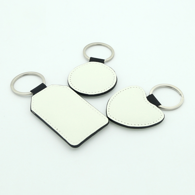 Sublimation PU Leather Heart Keyring - Double Sided Printing Sublimation PU Leather Heart Keyring - Double Sided Printing