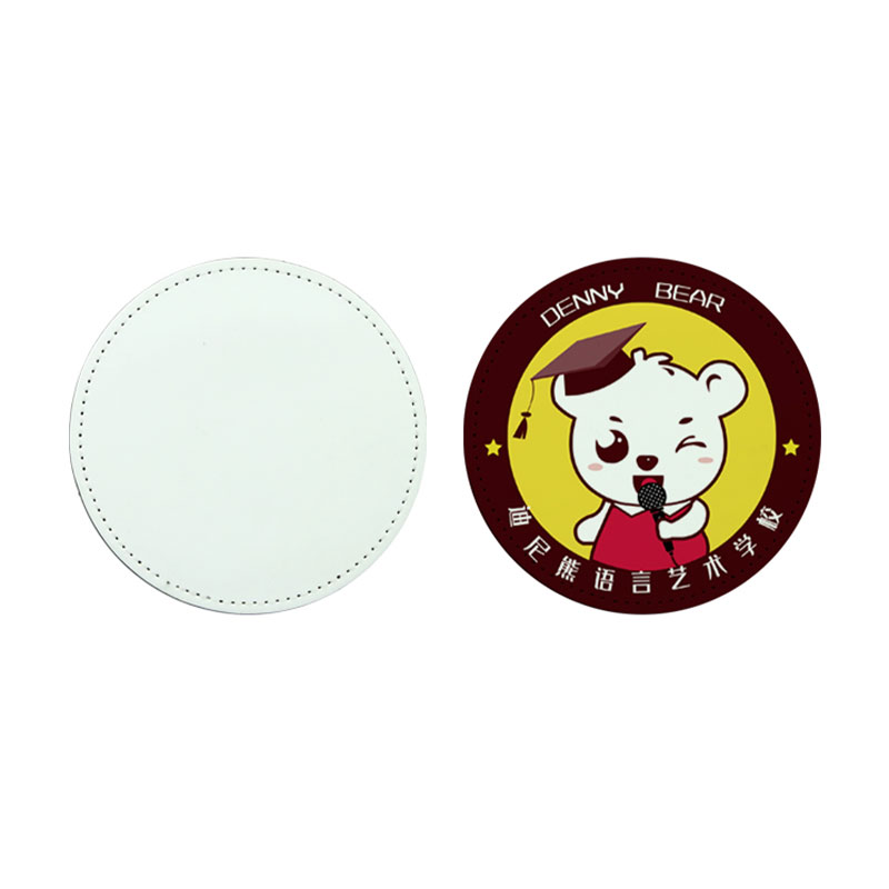 2 1/2' Round Sublimation Leatherette Patches with Adhesive