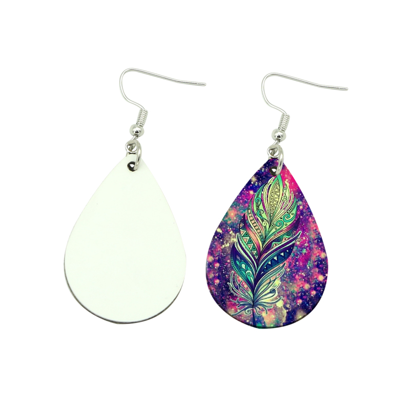 Sublimation PU Leather Earring Drop Shape (pair) Sublimation PU Leather Earring Drop Shape (pair)