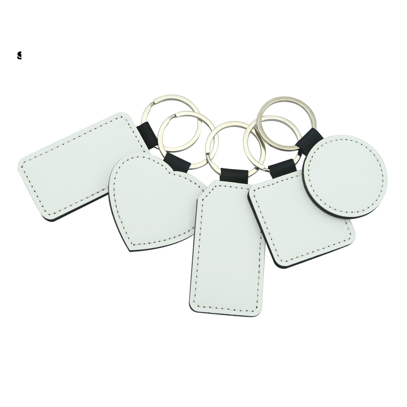 Sublimation PU Leather Rectangle Keyring - Single Sided Printing Sublimation PU Leather Rectangle Keyring - Single Sided Printing