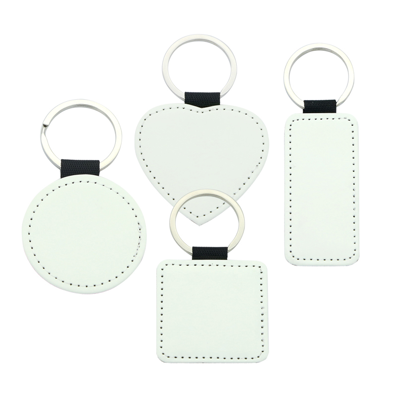 Sublimation PU Leather Round Keyring - Single Sided Printing Sublimation PU Leather Round Keyring - Single Sided Printing