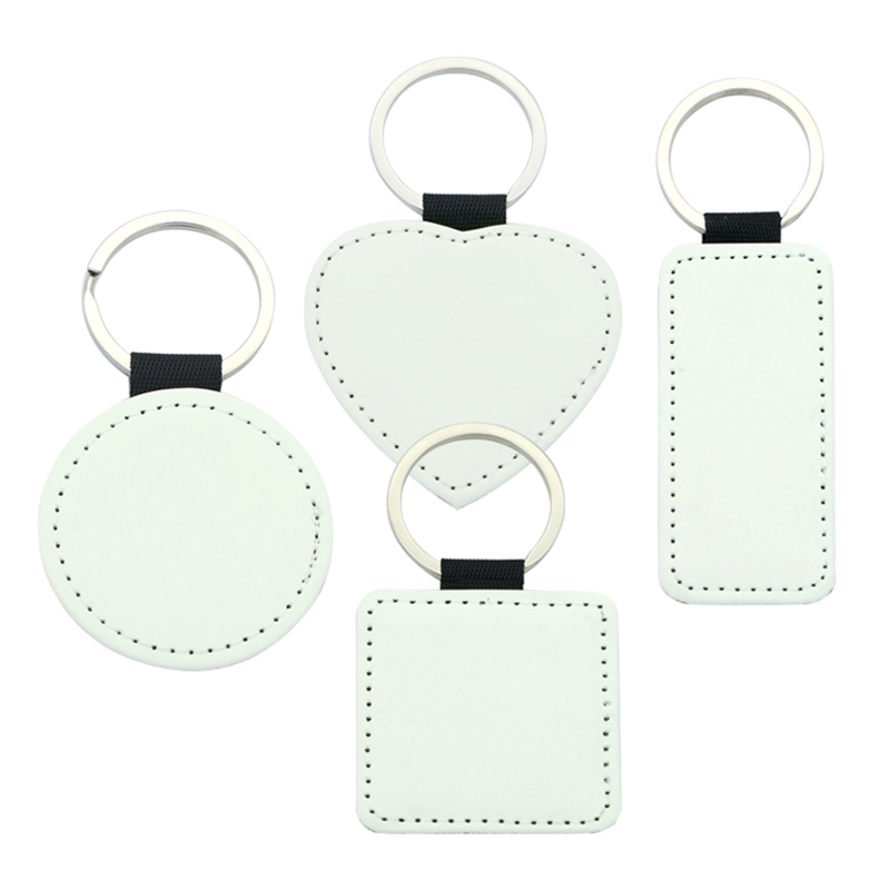 Sublimation PU Leather Square Keyring - Single Sided Printing Sublimation PU Leather Square Keyring - Single Sided Printing