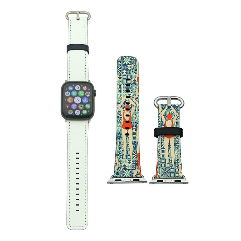 Sublimation PU Leather Apple iWatch Bands for Series 4/5-44mm