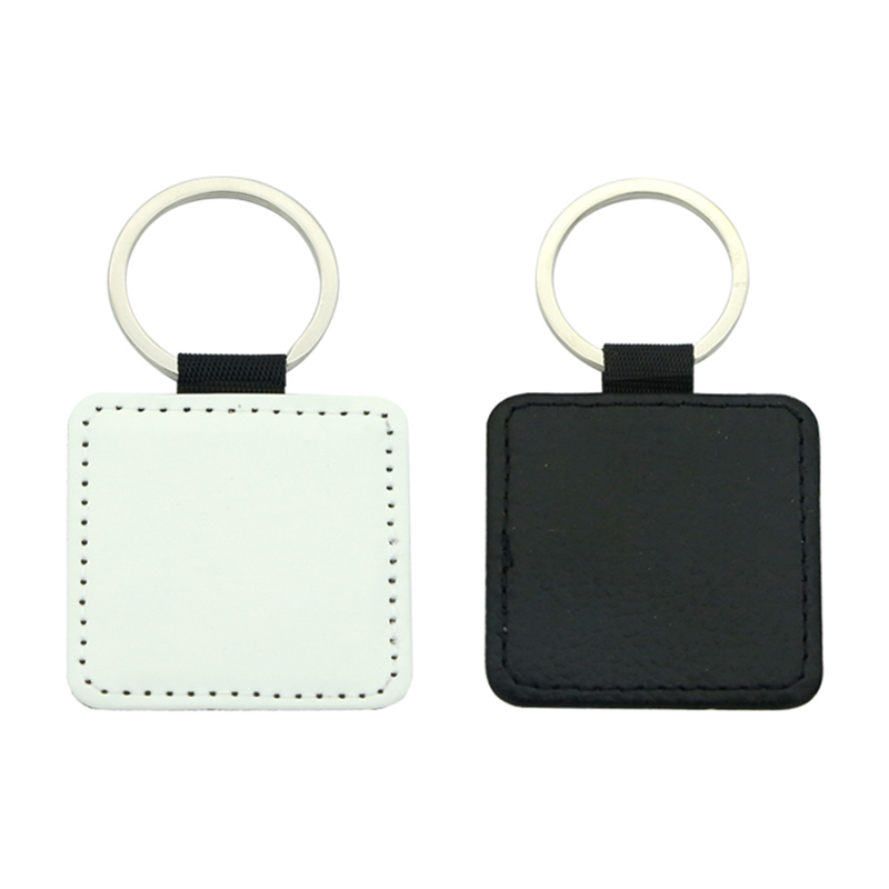 Sublimation PU Leather Square Keyring - Single Sided Printing Sublimation PU Leather Square Keyring - Single Sided Printing