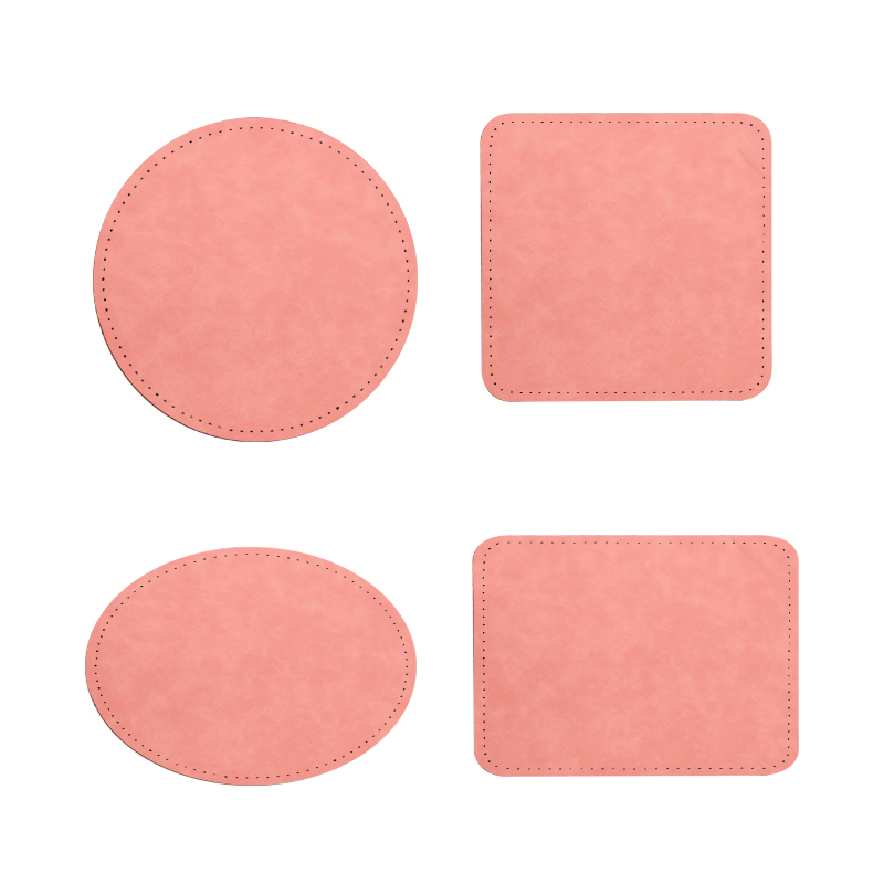 2 1/2' x 2 1/2' Square Sublimation Leatherette Patches with Adhesive