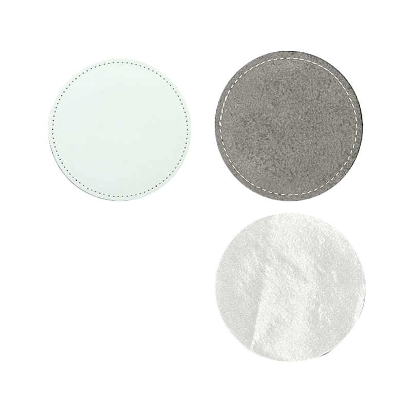 2 1/2' Round Sublimation Leatherette Patches with Adhesive 2 1/2' Round Sublimation Leatherette Patches with Adhesive