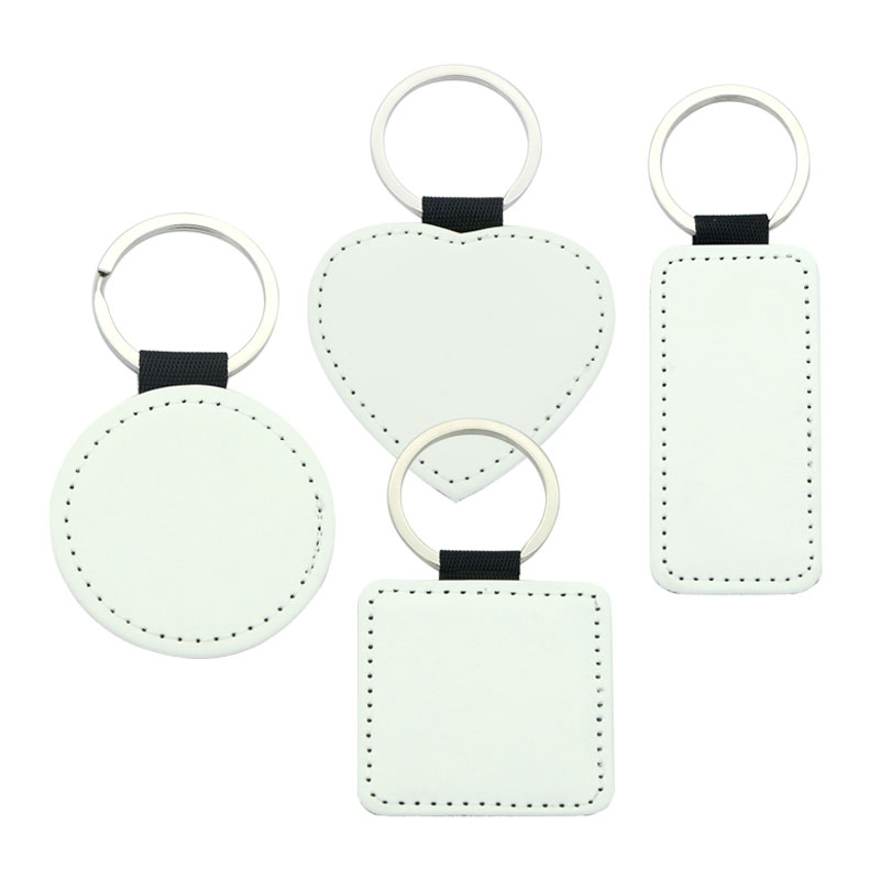 Sublimation PU Leather Heart Keyring - Single Sided Printing Sublimation PU Leather Heart Keyring - Single Sided Printing