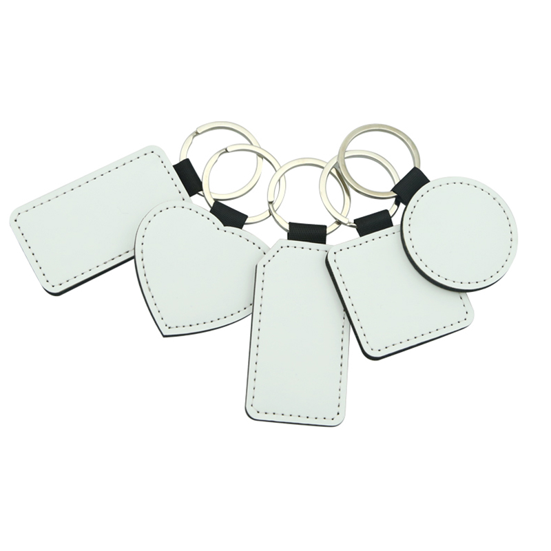 Sublimation Pu Leather Round Keyring - Double Sided Printing Sublimation Pu Leather Round Keyring - Double Sided Printing