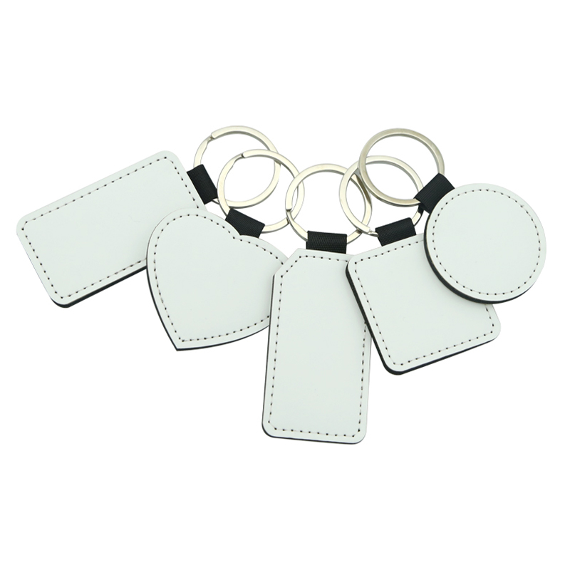 Sublimation PU Leather Square Keyring - Double Sided Printing Sublimation PU Leather Square Keyring - Double Sided Printing