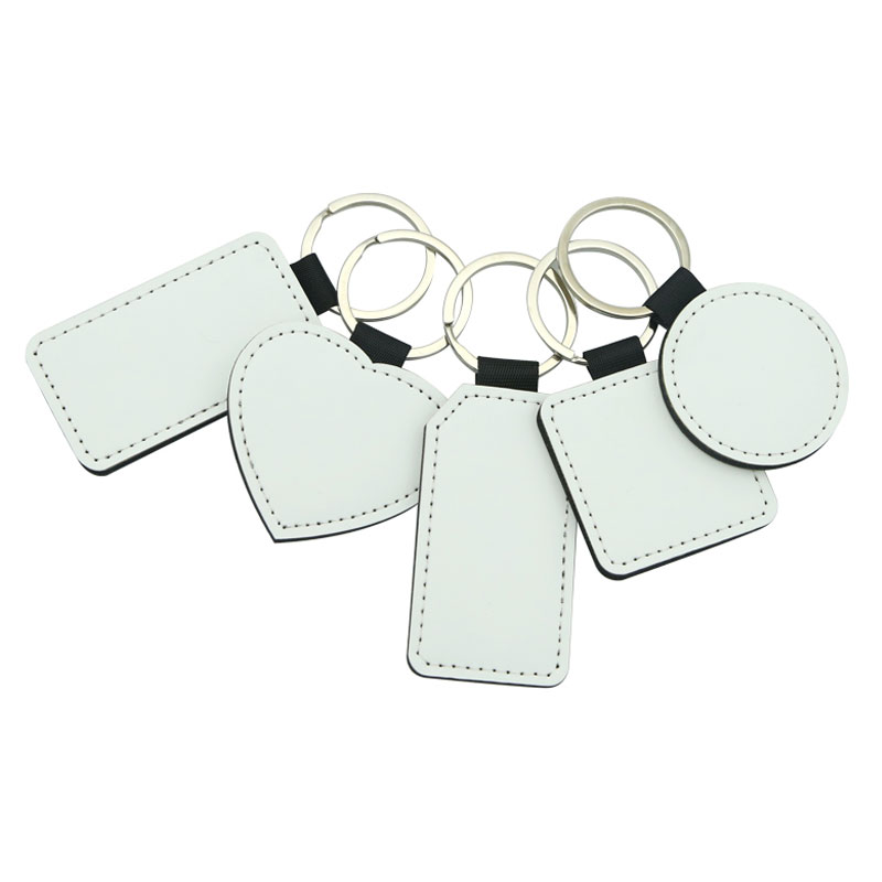 Sublimation PU Leather Heart Keyring - Single Sided Printing Sublimation PU Leather Heart Keyring - Single Sided Printing