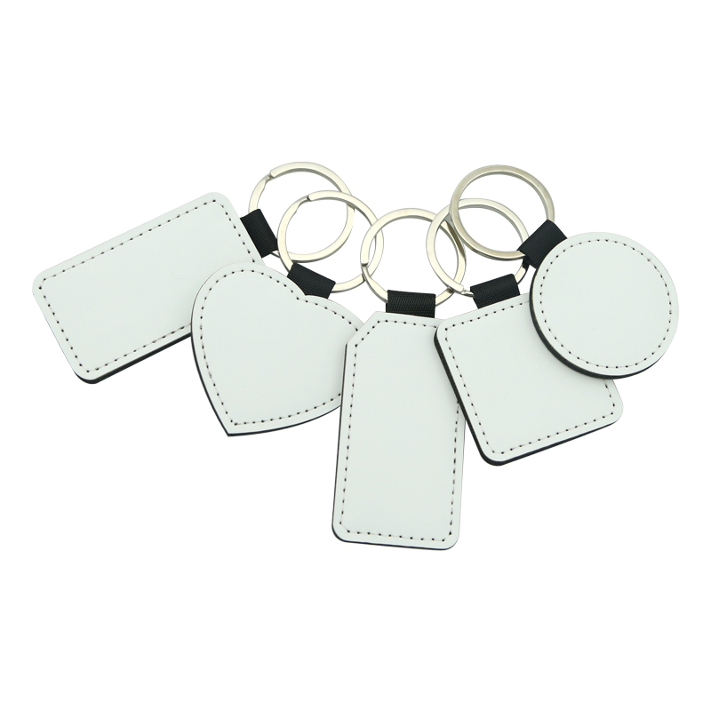 Sublimation PU Leather Heart Keyring - Double Sided Printing Sublimation PU Leather Heart Keyring - Double Sided Printing