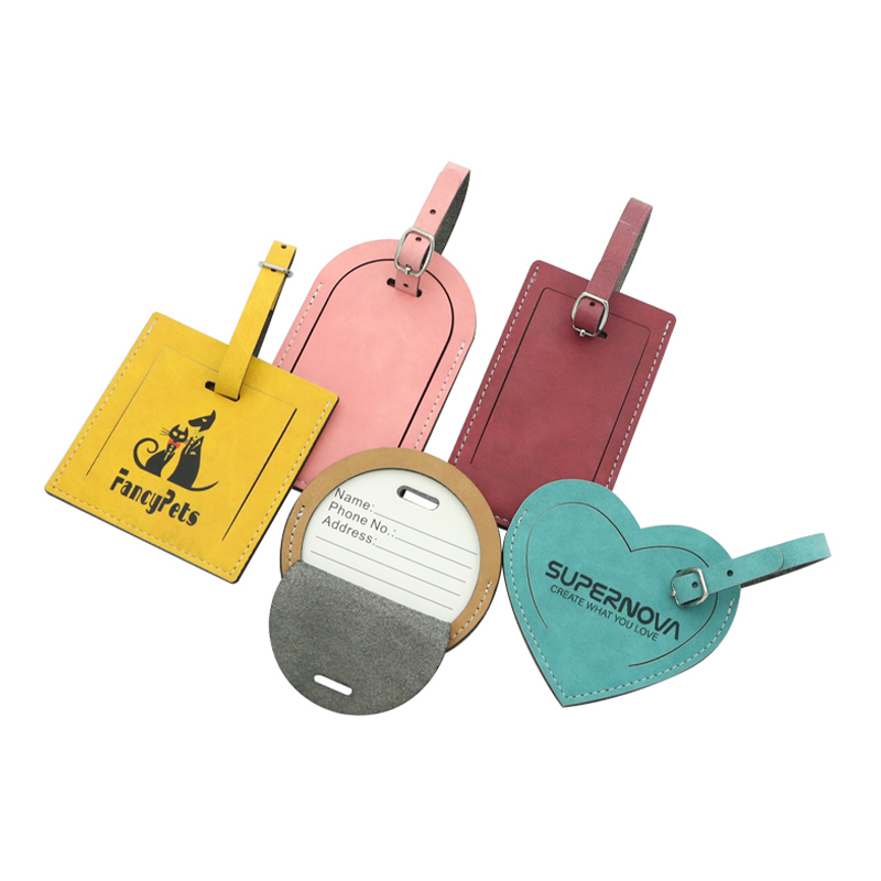 Sublimation Colorful Double Side PU Leather Luggage Tag - Rectangle