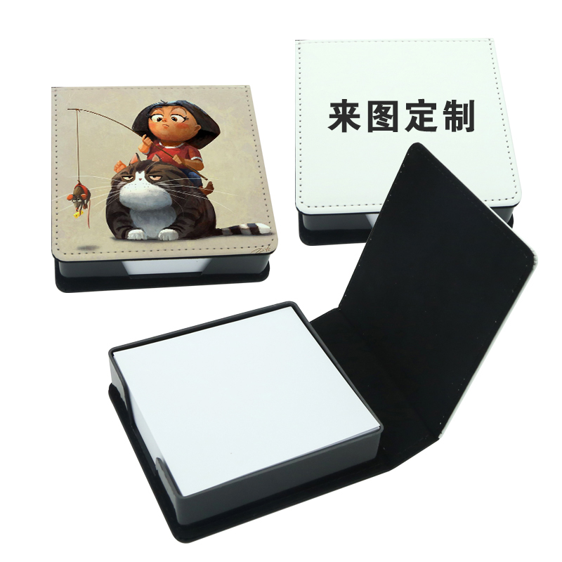 Sublimation Leatherette Sticky Notes Box - Square Sublimation Leatherette Sticky Notes Box - Square