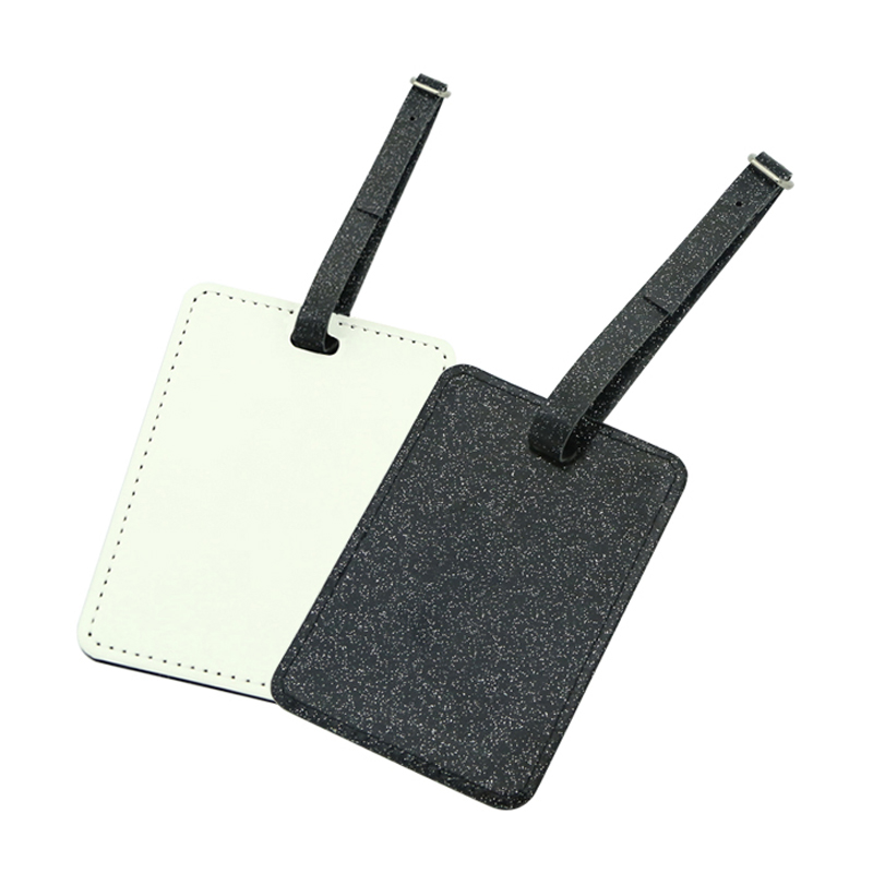 Sublimation Glitter Leather Luggage Tag-Single Side Printable Sublimation Glitter Leather Luggage Tag-Single Side Printable