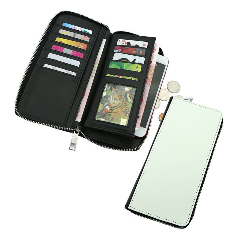 Sublimation Leatherette Zipper Wallets - Large Sublimation Leatherette Zipper Wallets - Large