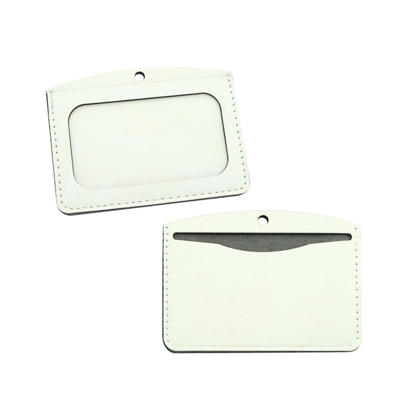 Sublimation Leatherette ID Badge Holder - Horizontal Double Card Layer Sublimation Leatherette ID Badge Holder - Horizontal Double Card Layer