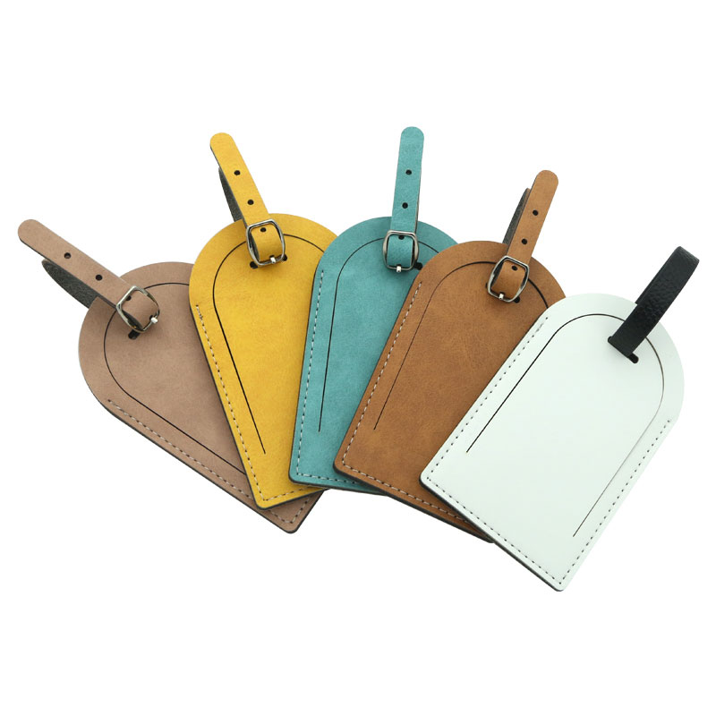Sublimation Colorful Double Side PU Leather Luggage Tag - Arcuation