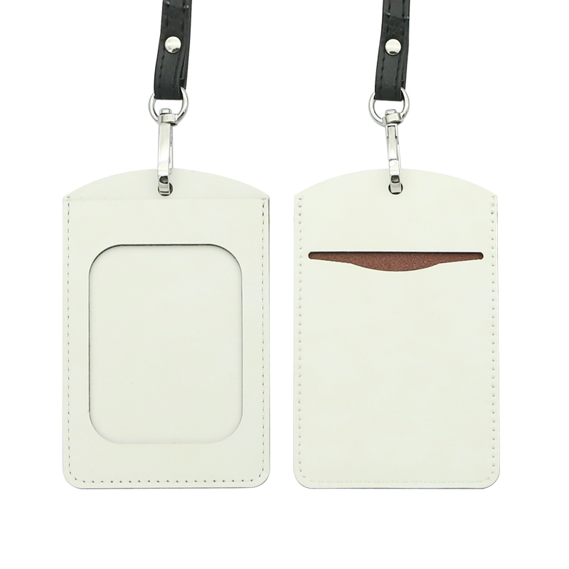 Sublimation Leatherette ID Badge Holder - Straight Double Card Layer Sublimation Leatherette ID Badge Holder - Straight Double Card Layer