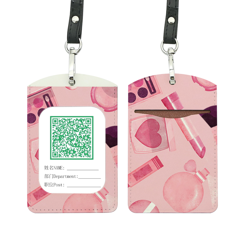 Sublimation Leatherette ID Badge Holder - Straight Double Card Layer Sublimation Leatherette ID Badge Holder - Straight Double Card Layer