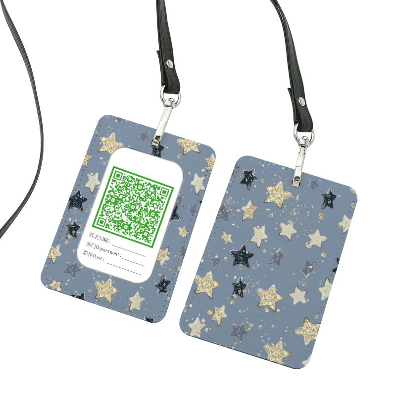 Sublimation Leatherette ID Badge Holder - Straight
