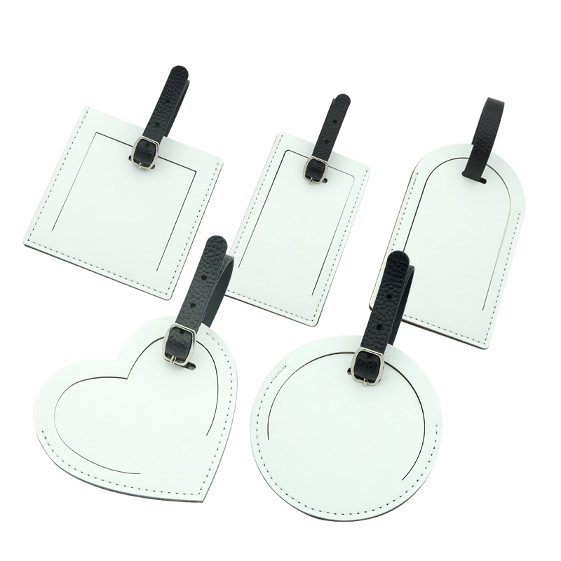 Sublimation PU Leather Luggage Tag-Single Side Printable