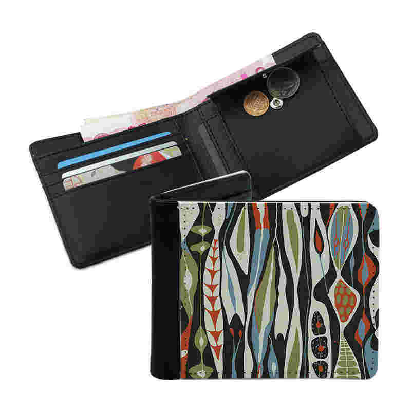 Men's Sublimation Leatherette Bifold Wallet with Coin Pocket Men's Sublimation Leatherette Bifold Wallet with Coin Pocket