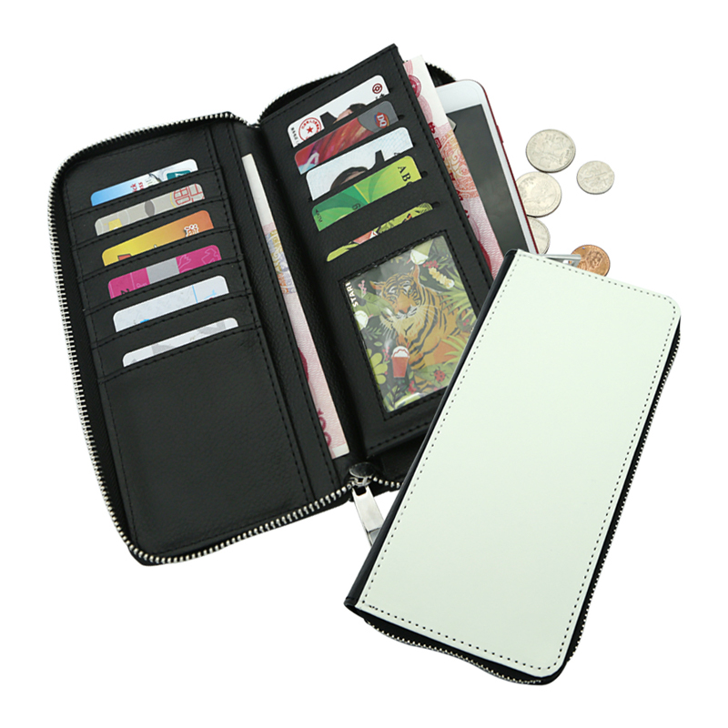 Sublimation Leatherette Zipper Wallets - Large Sublimation Leatherette Zipper Wallets - Large