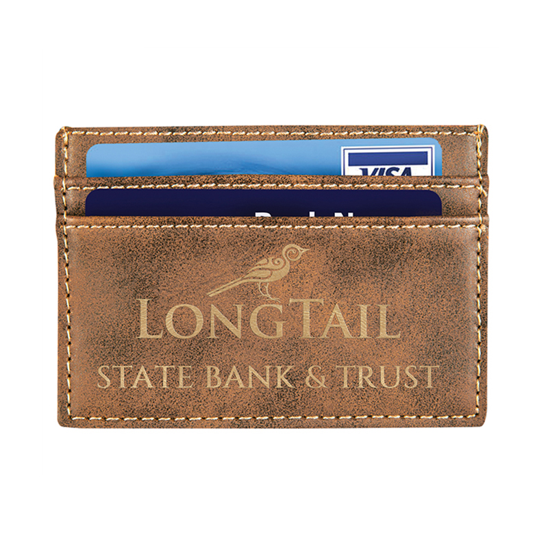 Laserable Leatherette Wallet Clip Laserable Leatherette Wallet Clip