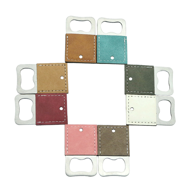 Sublimation Leatherette Stainless Steel Credit Card Shape Bottle Opener