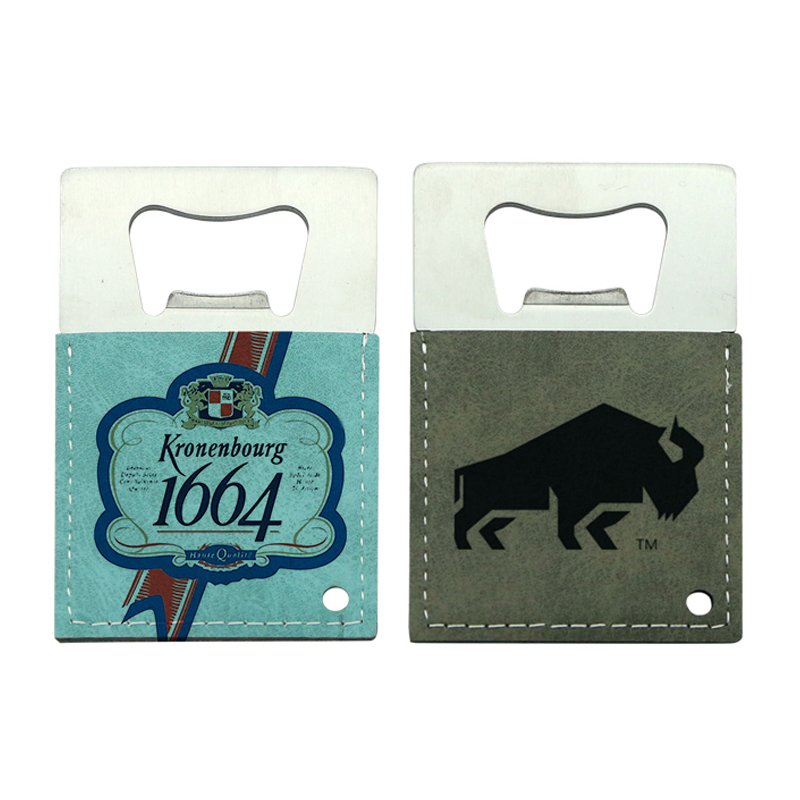 Sublimation Leatherette Stainless Steel Credit Card Shape Bottle Opener Sublimation Leatherette Stainless Steel Credit Card Shape Bottle Opener