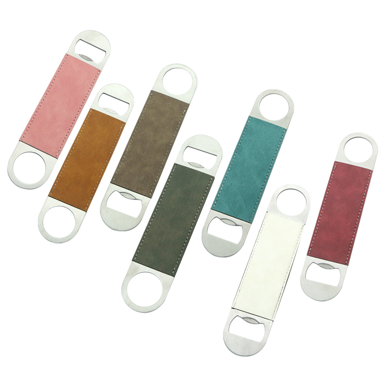 Sublimation Leatherette Stainless Steel Long Bottle Opener Sublimation Leatherette Stainless Steel Long Bottle Opener