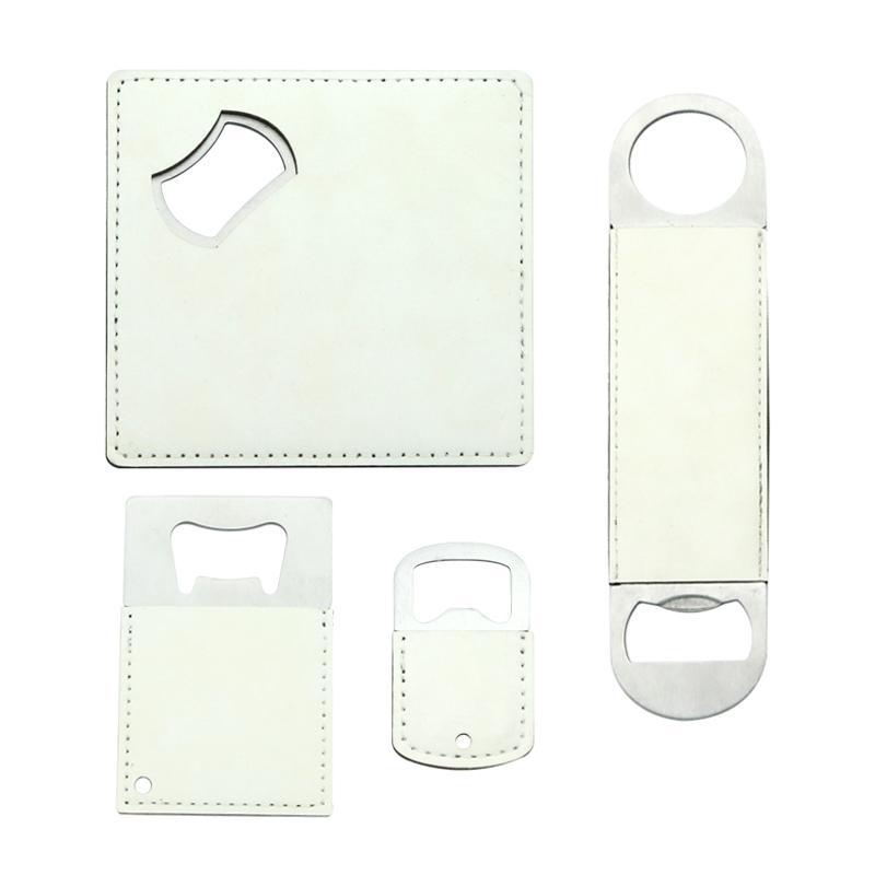 Sublimation Leatherette Stainless Steel Bottle Opener Keychain Sublimation Leatherette Stainless Steel Bottle Opener Keychain