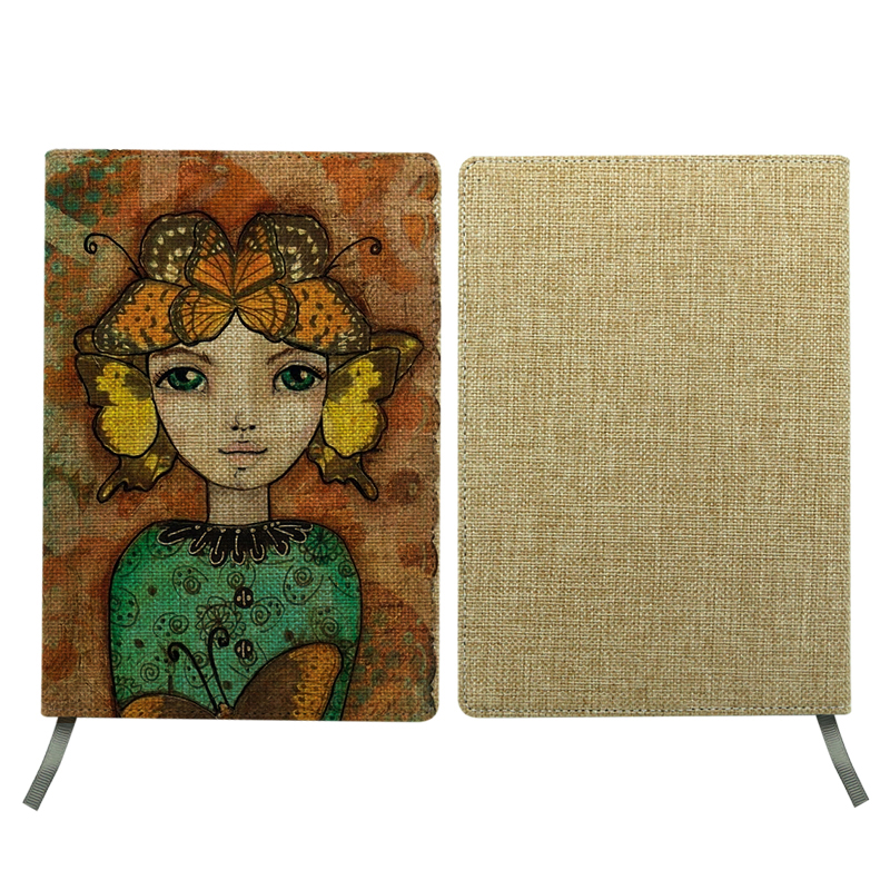 Sublimation Jute Changeable Notebook - A6 Size