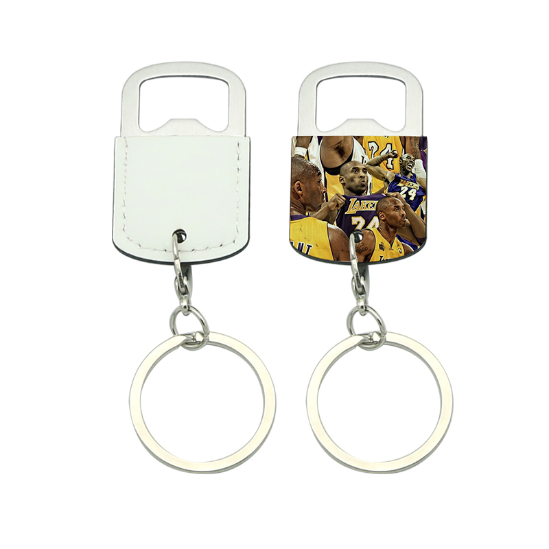 Sublimation Leatherette Stainless Steel Bottle Opener Keychain Sublimation Leatherette Stainless Steel Bottle Opener Keychain
