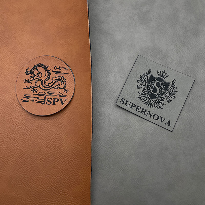 Double-layer laserable leatherette sheets with adhesive/without adhesive